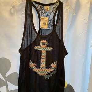 Black tank with anchor